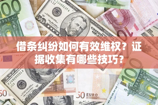 北京借条纠纷如何有效维权？证据收集有哪些技巧？